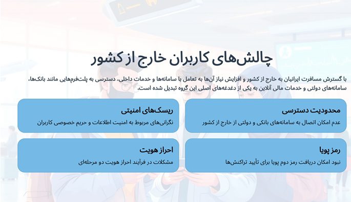 چالش‌های کاربران خارج از کشور