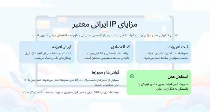 مزایای IP ایرانی معتبر
